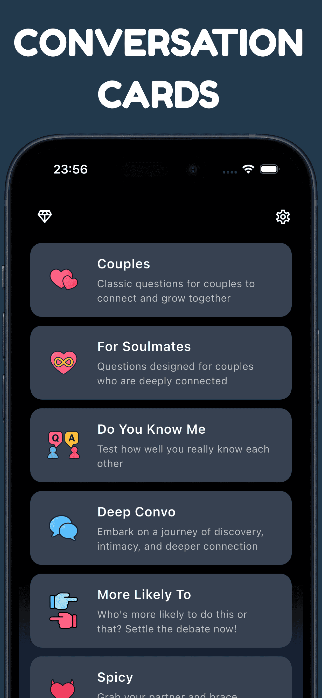 Conversation cards home